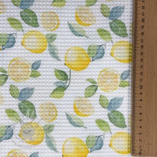 Pamučni vafel Lemons digital print
