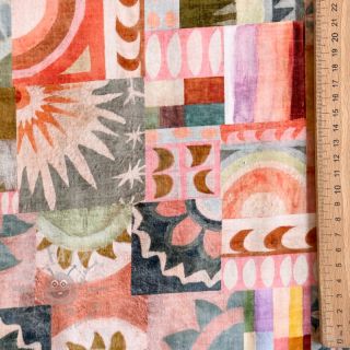 Viskoza ECOVERO Abstract multi digital print