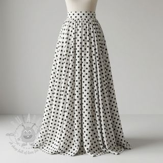 Viskoza RADIANCE Polka dot white