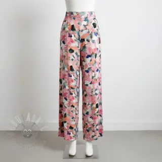 Viskoza SATIN Flowers Tora digital print