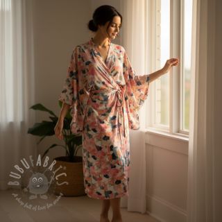 Viskoza SATIN Flowers Tora digital print