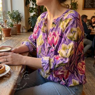 Viskoza ECOVERO Flowers design A digital print