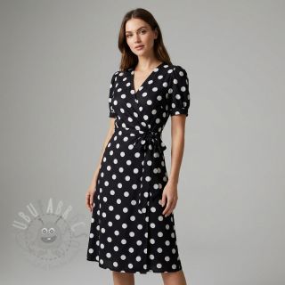 Viskoza RADIANCE Polka BIG dot black