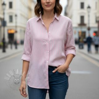 Tetra Tkanina/Muslin YARN DYED Summer stripe rose