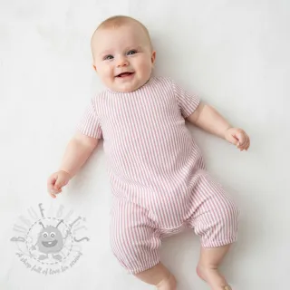 Tetra Tkanina/Muslin YARN DYED Summer stripe rose