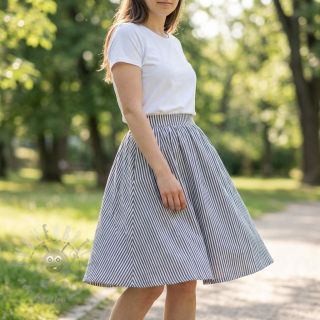 Tetra Tkanina/Muslin YARN DYED Summer stripe navy