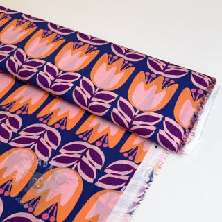 Viskoza ECOVERO Flowers Celia cobalt