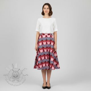 Viskoza ECOVERO Flowers Celia burgundy