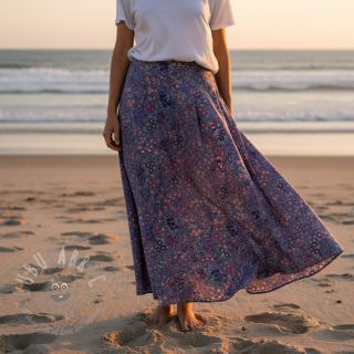 Viskoza ECOVERO Flowers Galia purple