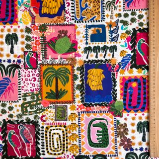 Pamuk SATIN Summer patchwork digital print