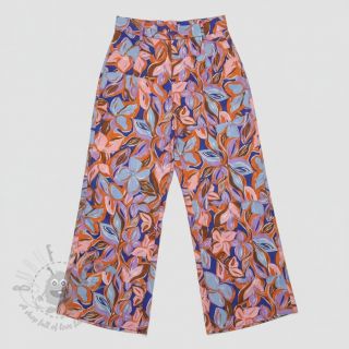 Pamuk VISCOSE Flowers dark petrol