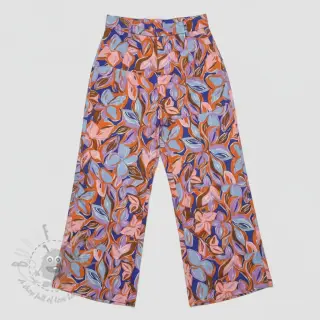 Pamuk VISCOSE Flowers dark petrol