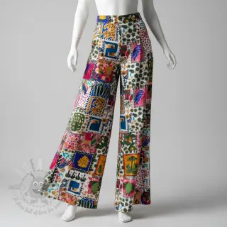 Pamuk SATIN Summer patchwork digital print