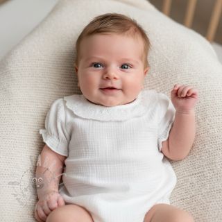 Tetra Tkanina/Muslin BORDER Helene white