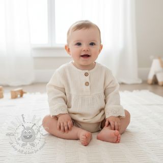 Tetra Tkanina/Muslin BORDER Helene natural