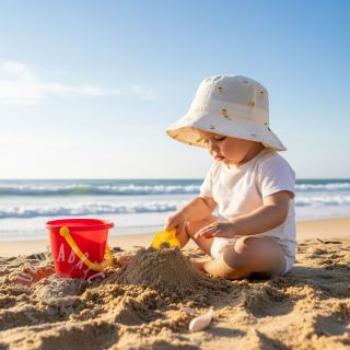 Tetra Tkanina/Muslin EMBROIDERY Fruit natural yellow