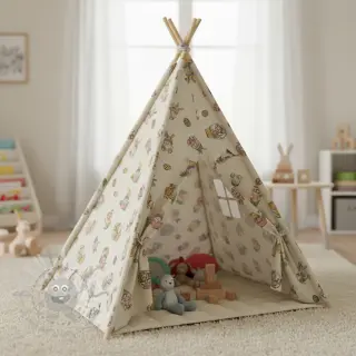Dekorativna tkanina Linenlook Tomte Easter Egg digital print