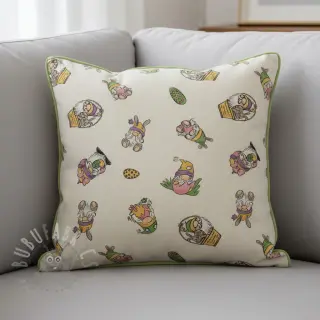 Dekorativna tkanina Linenlook Tomte Easter Egg digital print