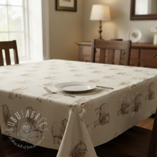 Dekorativna tkanina Linenlook Pen Drawing Sheep digital print