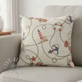 Dekorativna tkanina Linenlook Maritime Rope Mix digital print