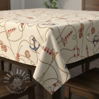 Dekorativna tkanina Linenlook Maritime Rope Mix digital print