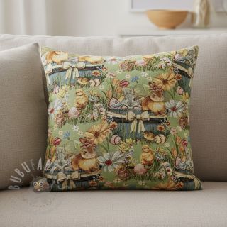 Dekorativna tkanina GOBELIN premium Playful Easter Scene