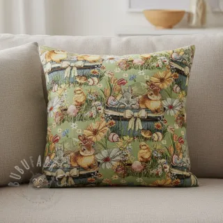 Dekorativna tkanina GOBELIN premium Playful Easter Scene