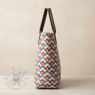 Dekorativna tkanina Linenlook Graphic Flower Scale digital print