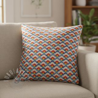 Dekorativna tkanina Linenlook Graphic Flower Scale digital print