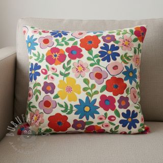 Dekorativna tkanina Linenlook Flower Fiesta Field digital print