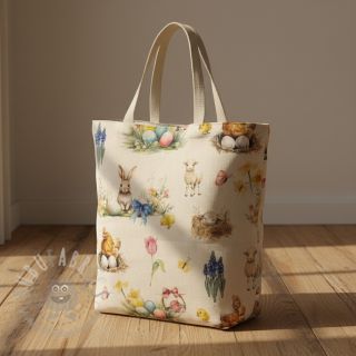 Dekorativna tkanina Easter Garden Joy digital print