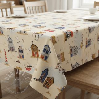 Dekorativna tkanina Village Harbour Life digital print