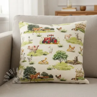 Dekorativna tkanina Cosy Farm Animals digital print