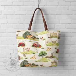 Dekorativna tkanina Cosy Farm Animals digital print