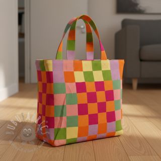 Dekorativna tkanina Joyful Block Patch digital print