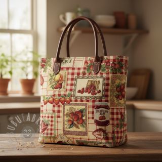 Dekorativna tkanina GOBELIN premium Strawberry Jam Check