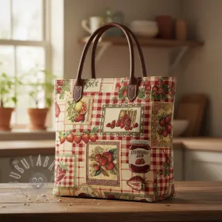 Dekorativna tkanina GOBELIN premium Strawberry Jam Check