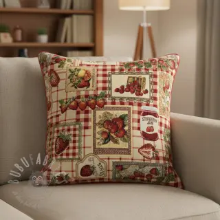 Dekorativna tkanina GOBELIN premium Strawberry Jam Check