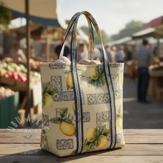 Dekorativna tkanina GOBELIN premium Citrus Lemon Azulejos