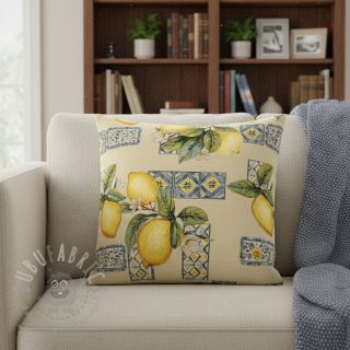 Dekorativna tkanina GOBELIN premium Citrus Lemon Azulejos