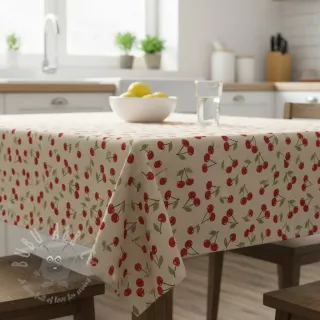 Dekorativna tkanina Linenlook premium Cherry Happy Joy