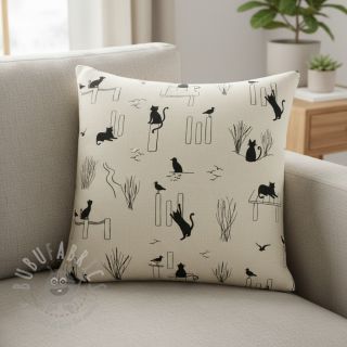 Dekorativna tkanina Linenlook premium Cat Sea Life