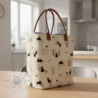 Dekorativna tkanina Linenlook premium Cat Sea Life