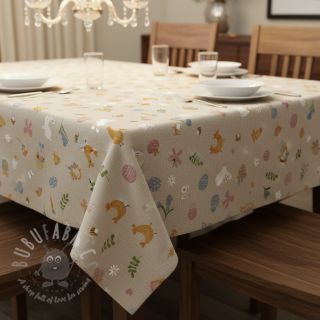 Dekorativna tkanina Linenlook premium Easter Doodle Icon