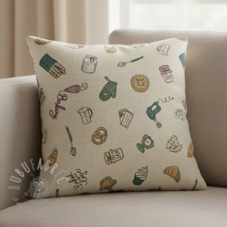 Dekorativna tkanina Linenlook premium Bake Off Doodle