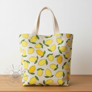 Dekorativna tkanina Linenlook premium Sunny Lemon Fruit