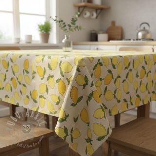 Dekorativna tkanina Linenlook premium Sunny Lemon Fruit