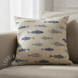 Dekorativna tkanina Linenlook premium Fish Swimming School