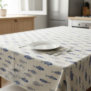 Dekorativna tkanina Linenlook premium Fish Swimming School