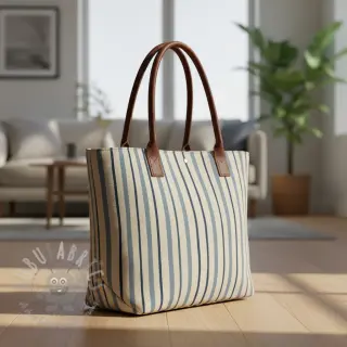 Dekorativna tkanina Linenlook premium Wavy Art Stripe